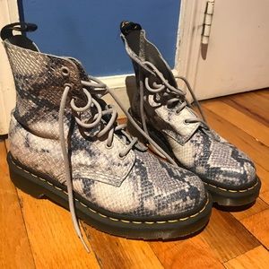 Doc Martens Purple/Grey Snakeskin Boots